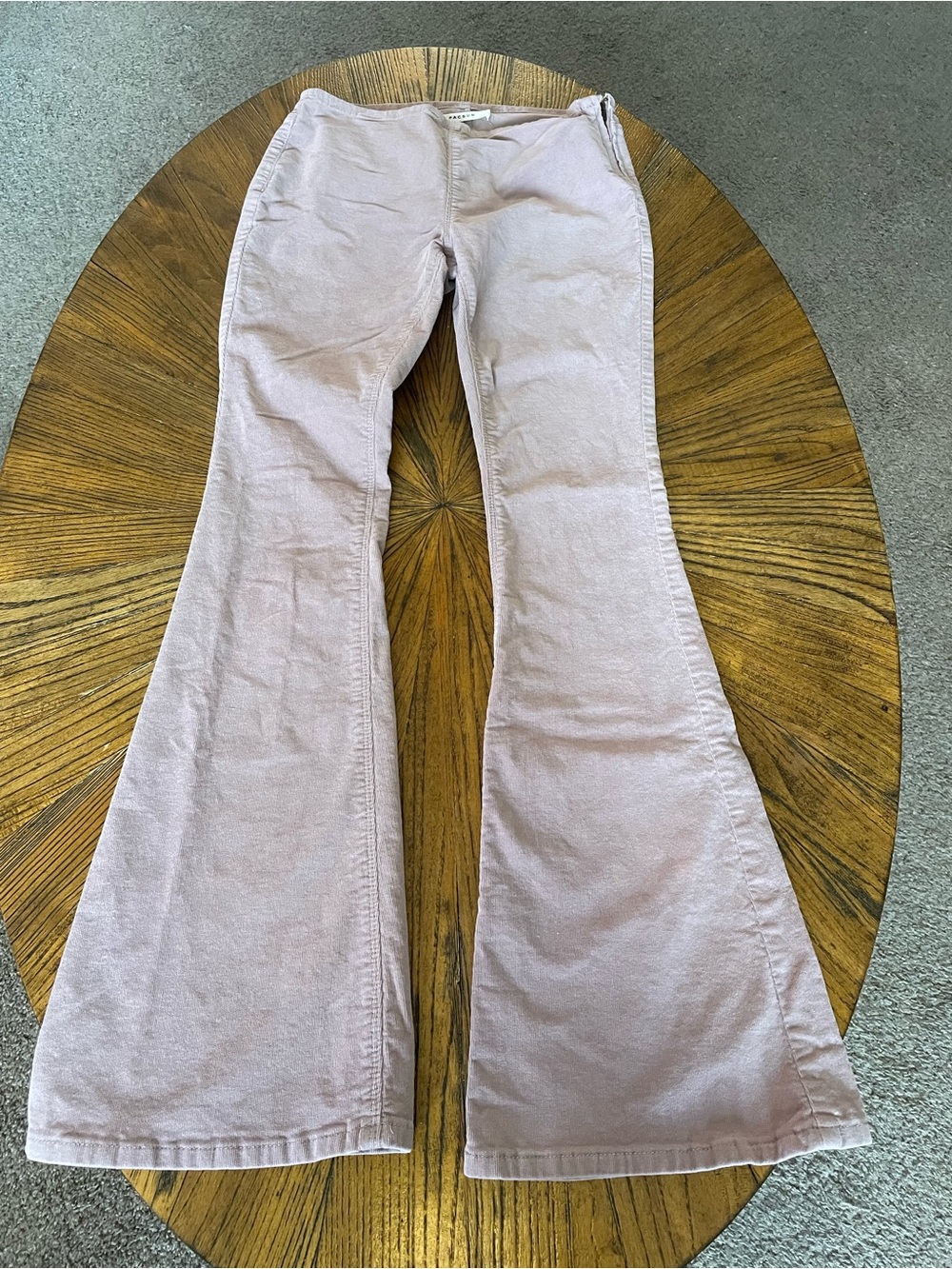 PacSun Pale Mauve Flare Wide-Leg Corduroy Jeans